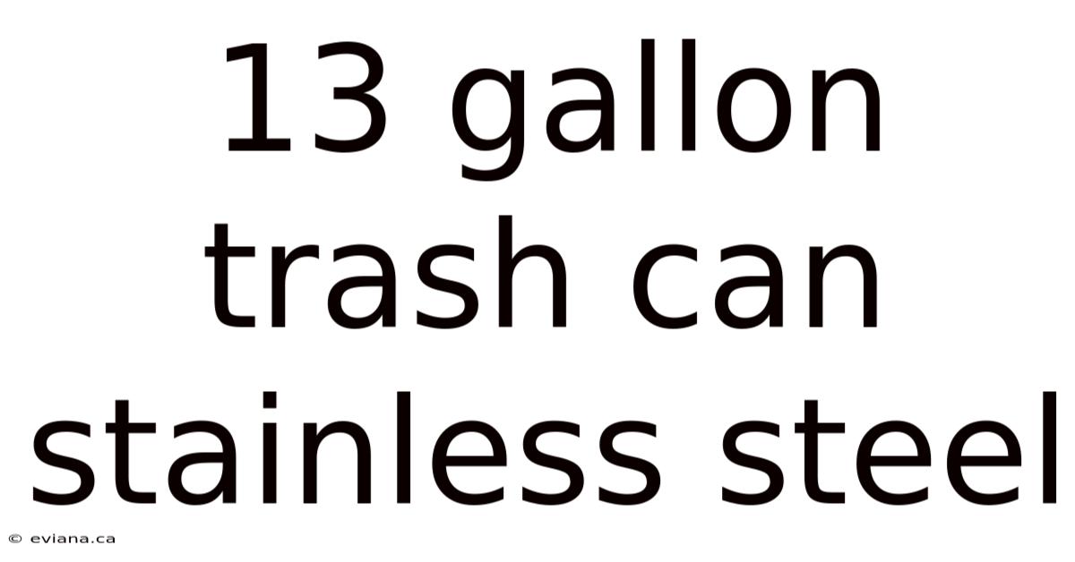 13 Gallon Trash Can Stainless Steel