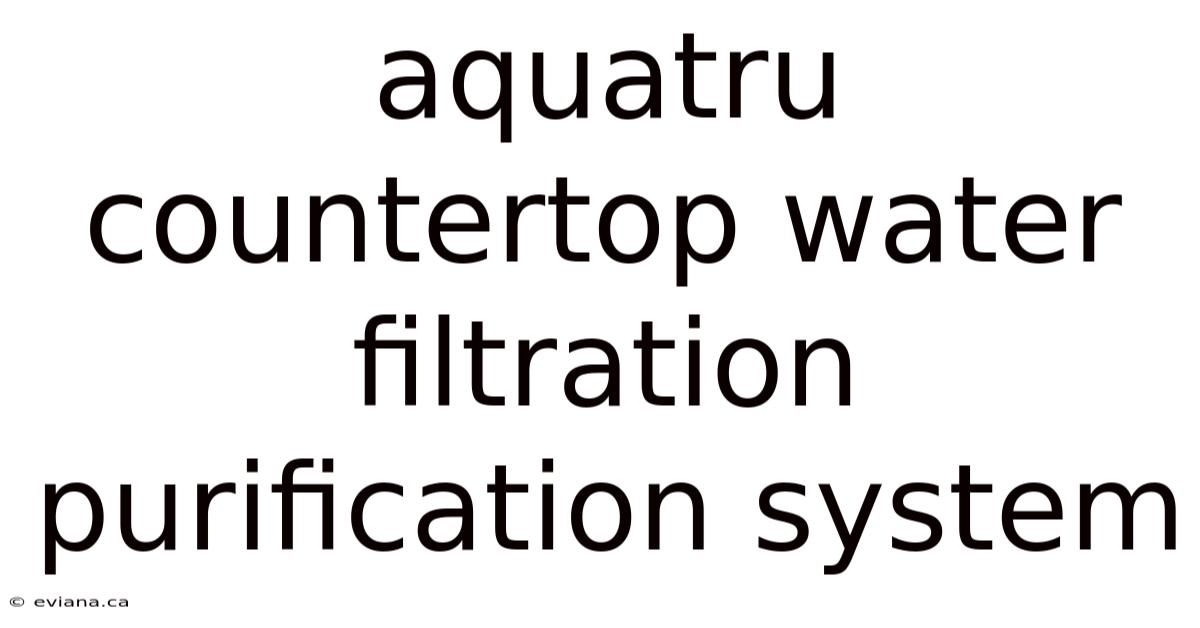 Aquatru Countertop Water Filtration Purification System