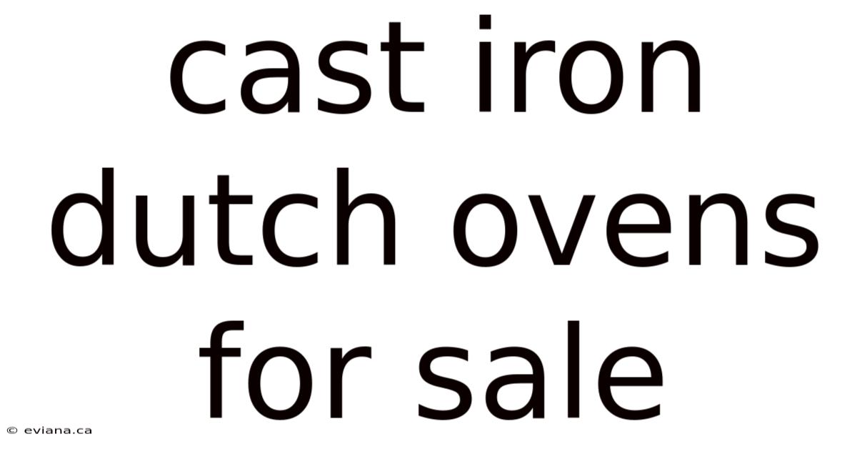 Cast Iron Dutch Ovens For Sale