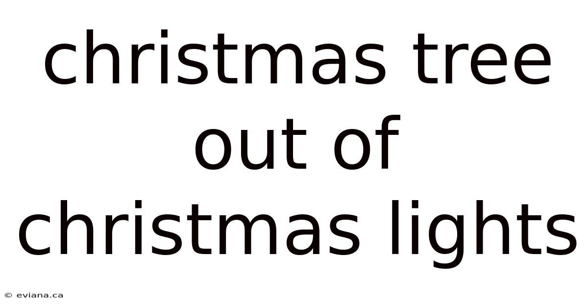 Christmas Tree Out Of Christmas Lights