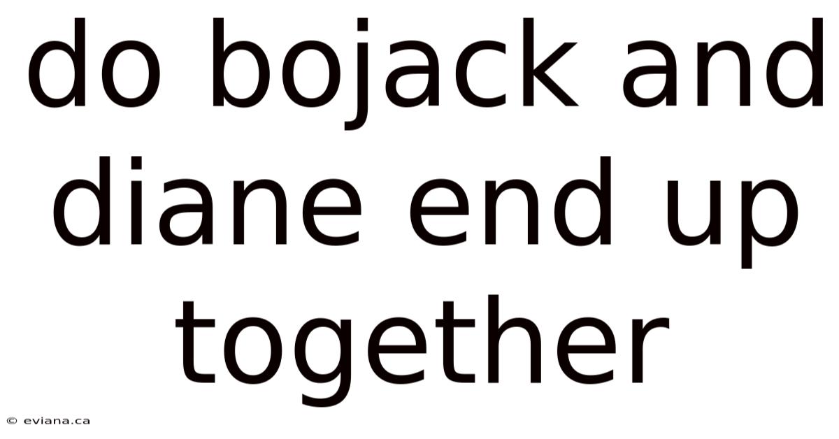 Do Bojack And Diane End Up Together