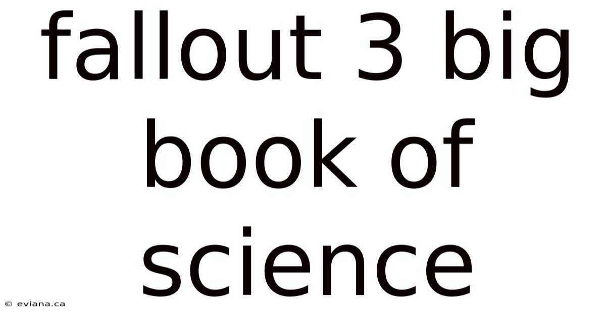 Fallout 3 Big Book Of Science