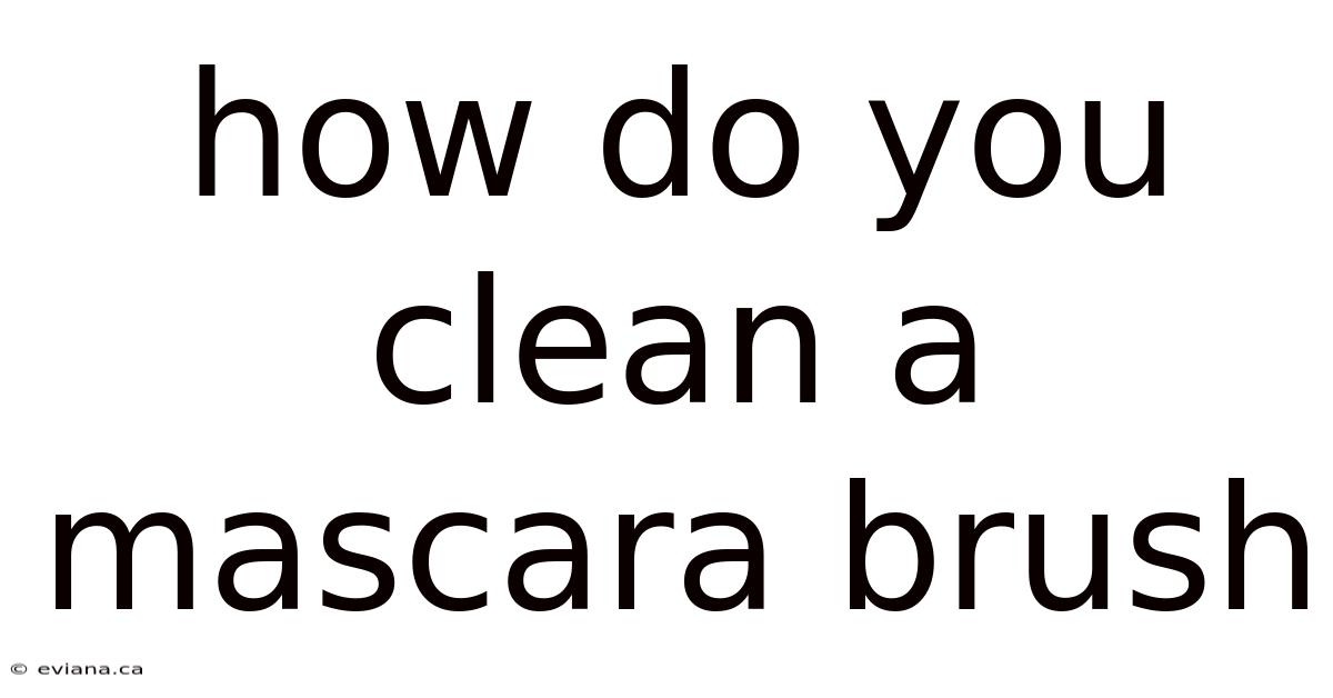 How Do You Clean A Mascara Brush