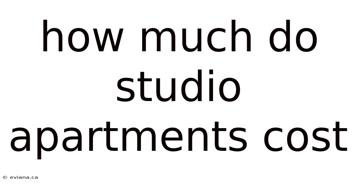 How Much Do Studio Apartments Cost