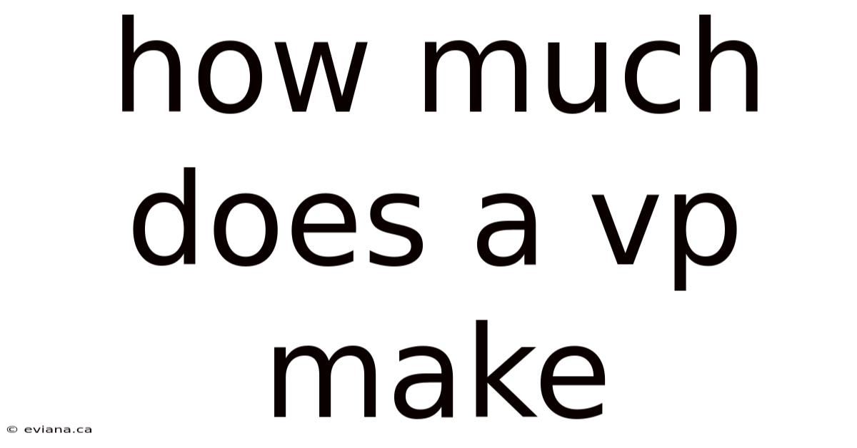 How Much Does A Vp Make