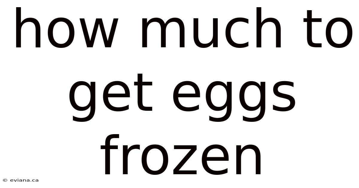 How Much To Get Eggs Frozen