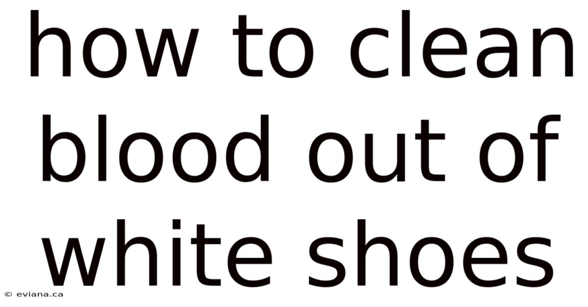 How To Clean Blood Out Of White Shoes