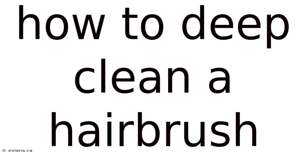 How To Deep Clean A Hairbrush