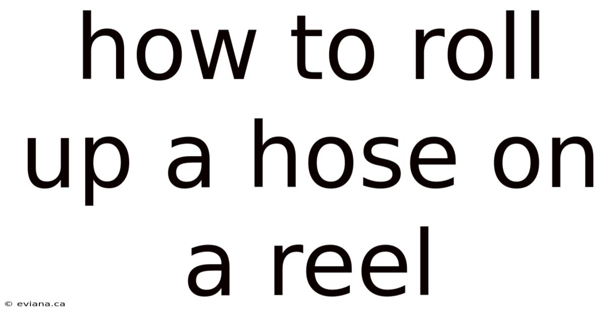 How To Roll Up A Hose On A Reel