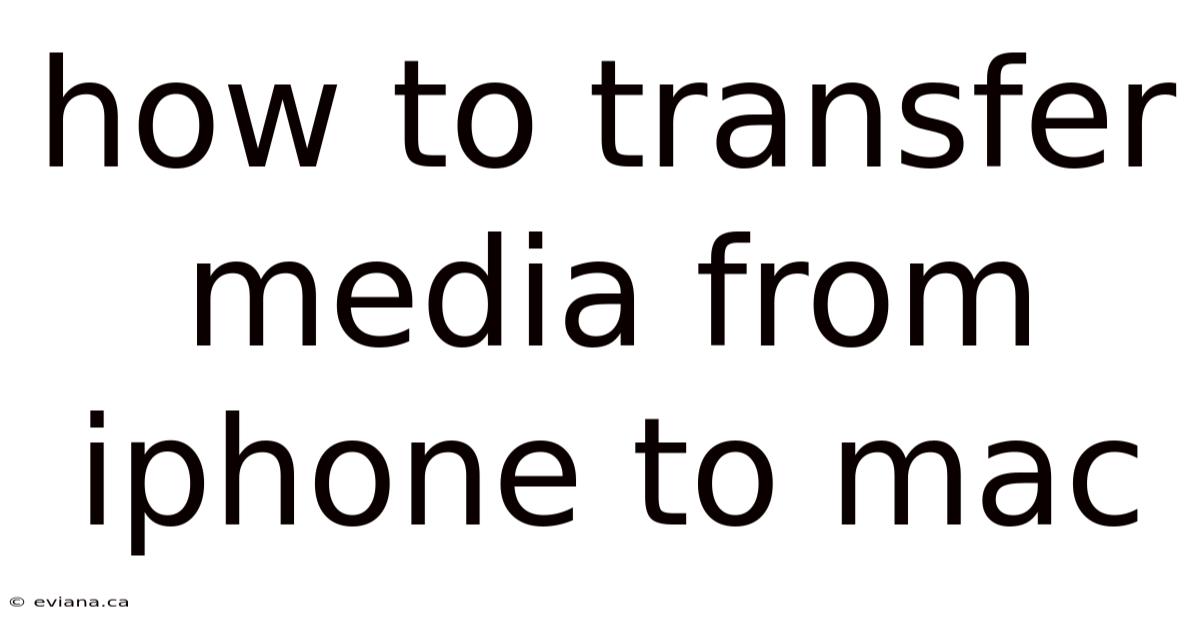How To Transfer Media From Iphone To Mac