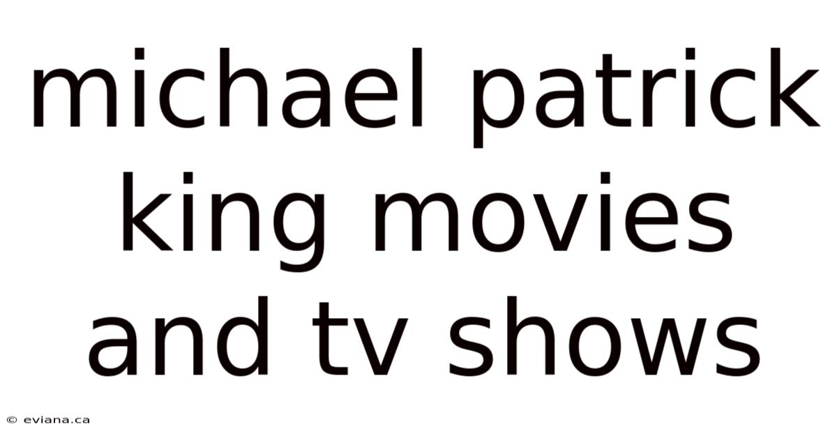 Michael Patrick King Movies And Tv Shows