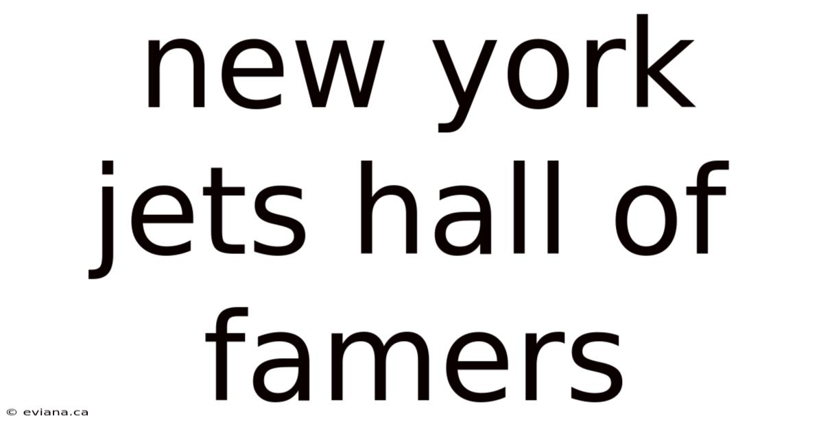 New York Jets Hall Of Famers