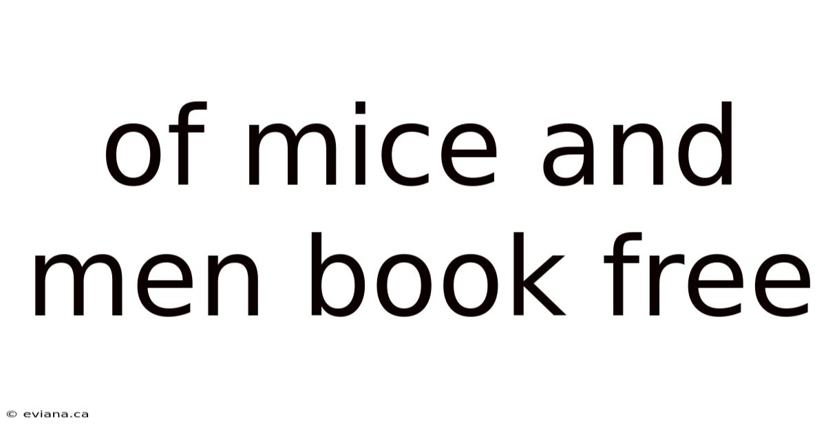 Of Mice And Men Book Free