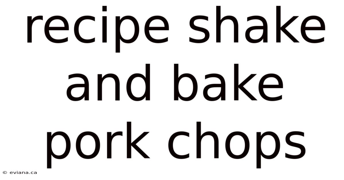 Recipe Shake And Bake Pork Chops