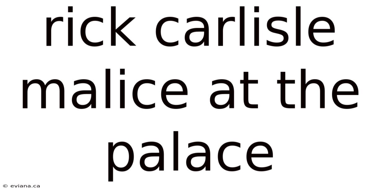 Rick Carlisle Malice At The Palace