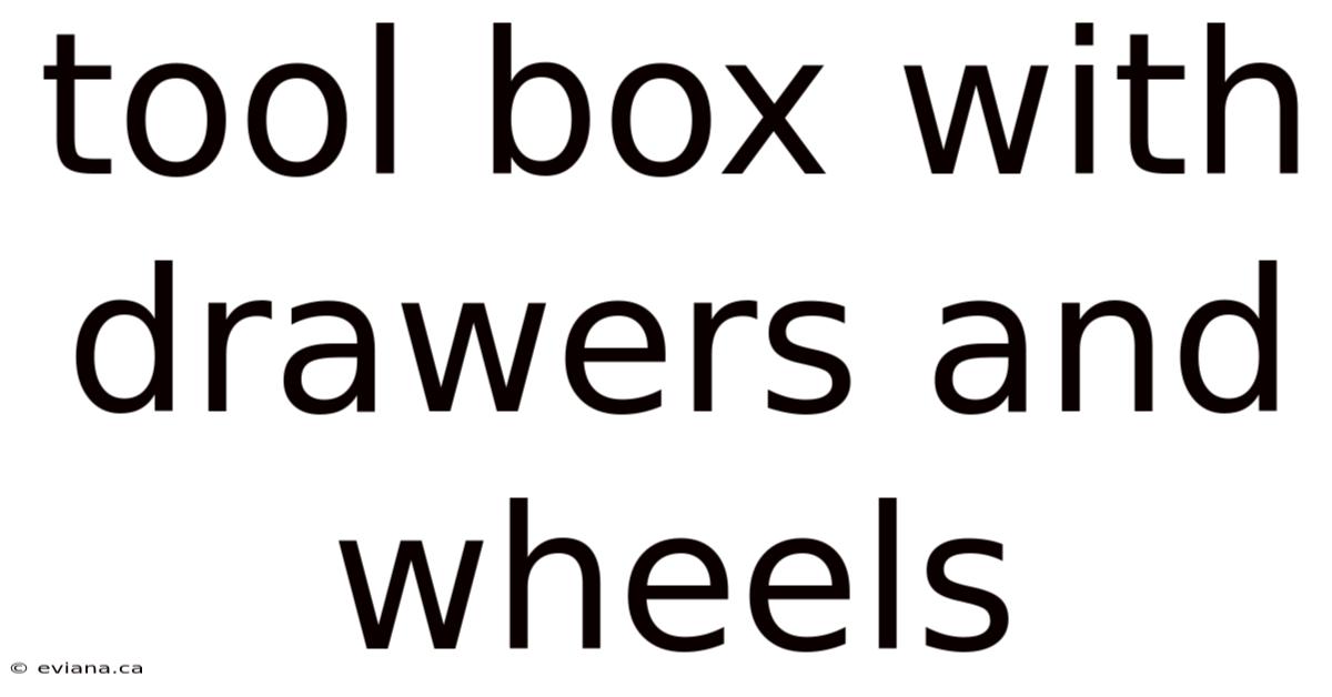Tool Box With Drawers And Wheels