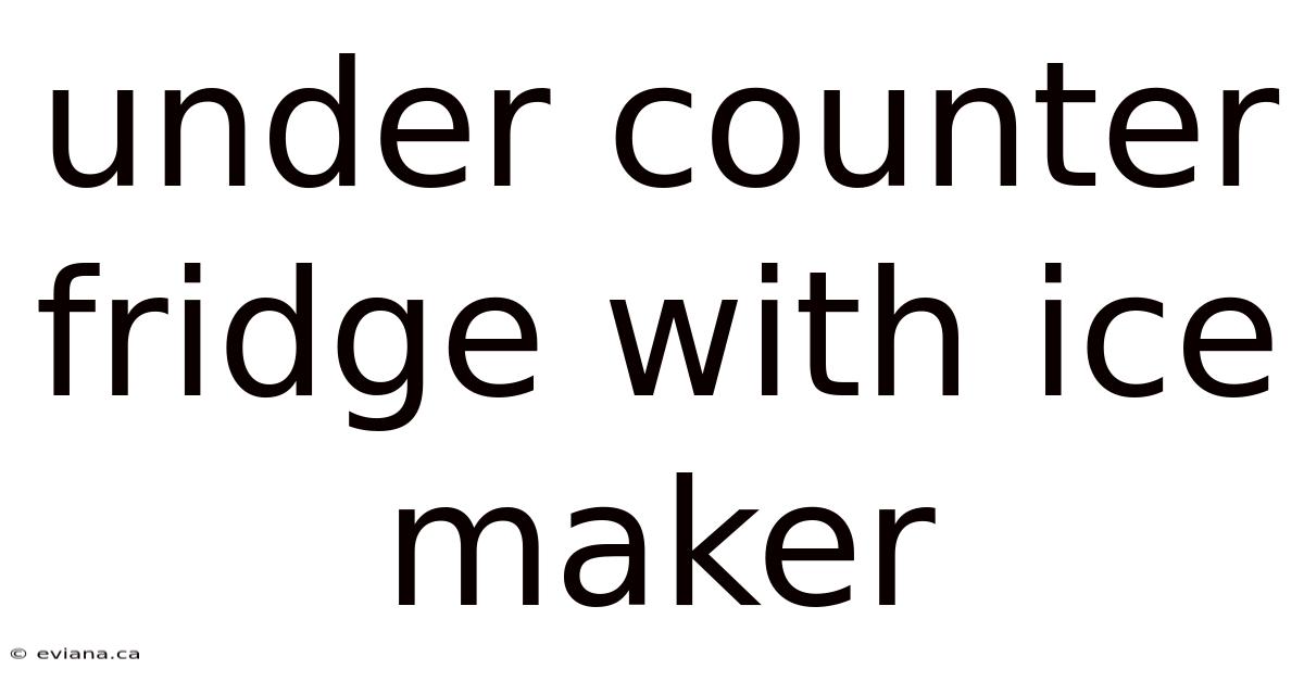 Under Counter Fridge With Ice Maker