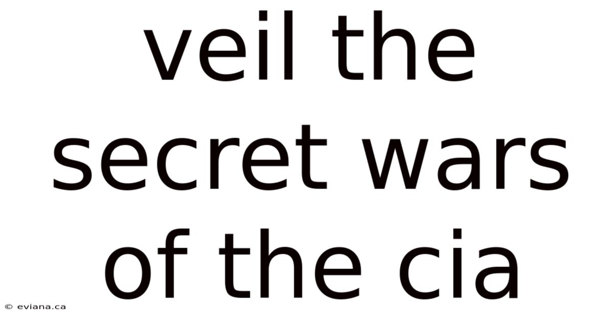 Veil The Secret Wars Of The Cia