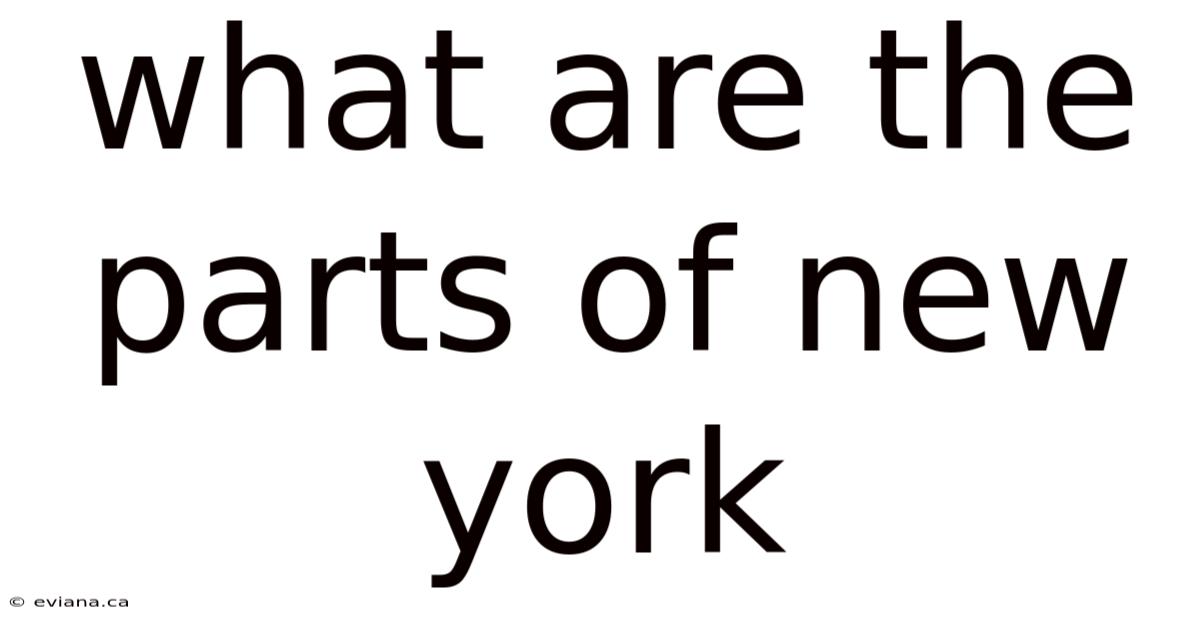 What Are The Parts Of New York