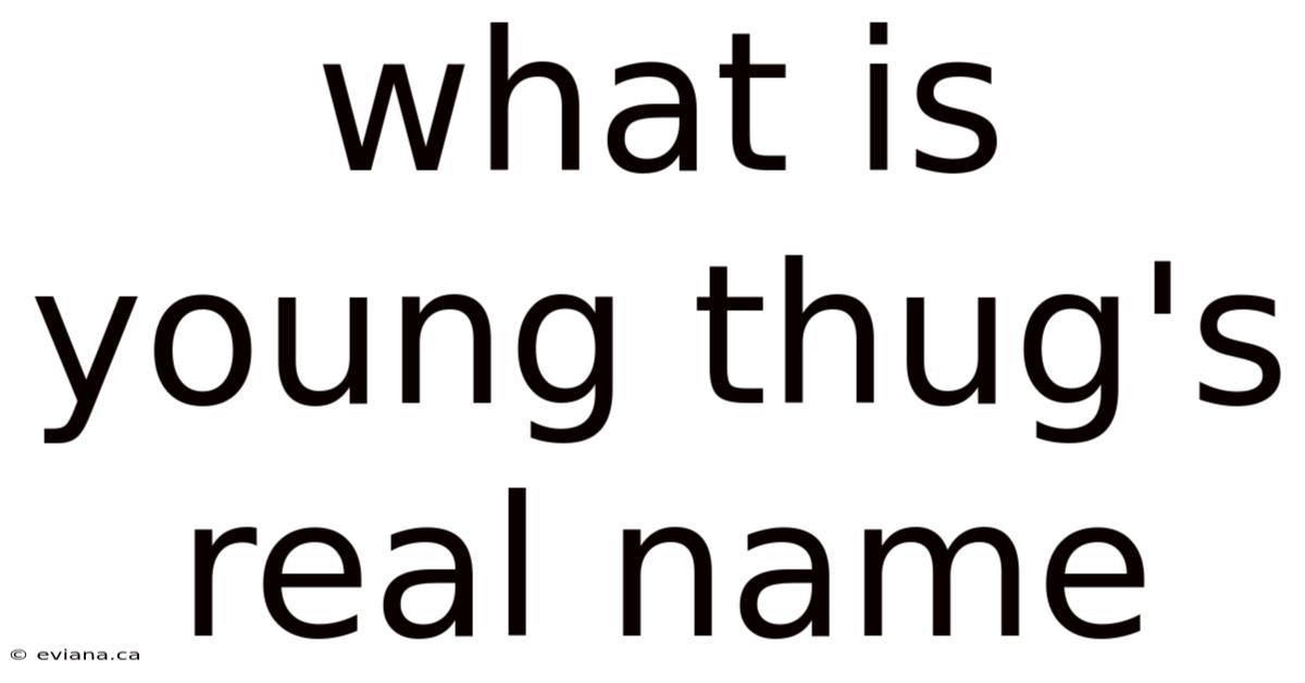 What Is Young Thug's Real Name