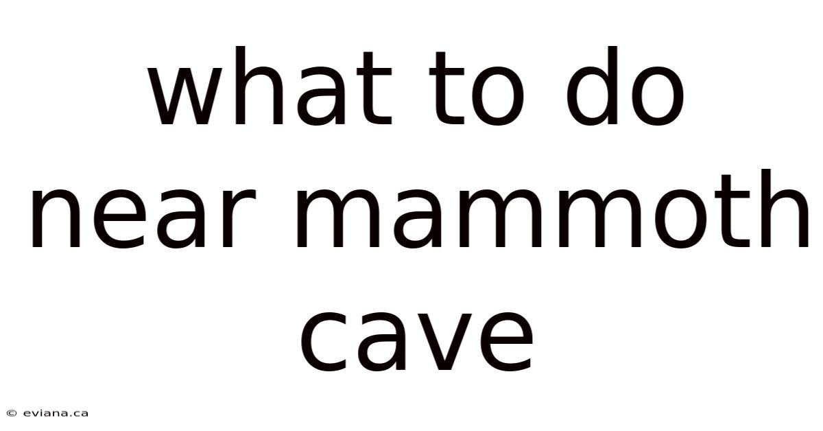 What To Do Near Mammoth Cave
