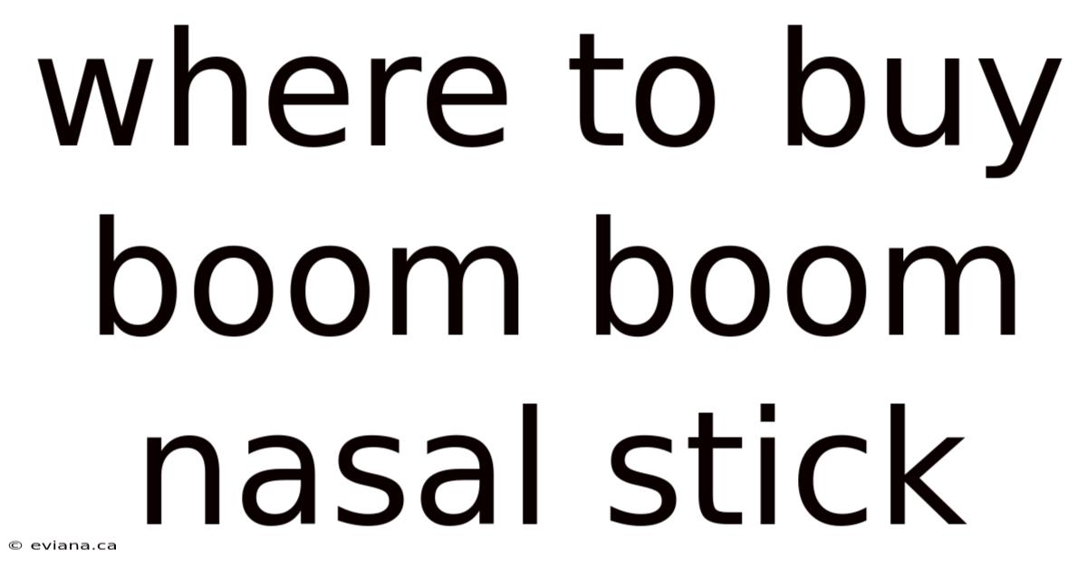 Where To Buy Boom Boom Nasal Stick